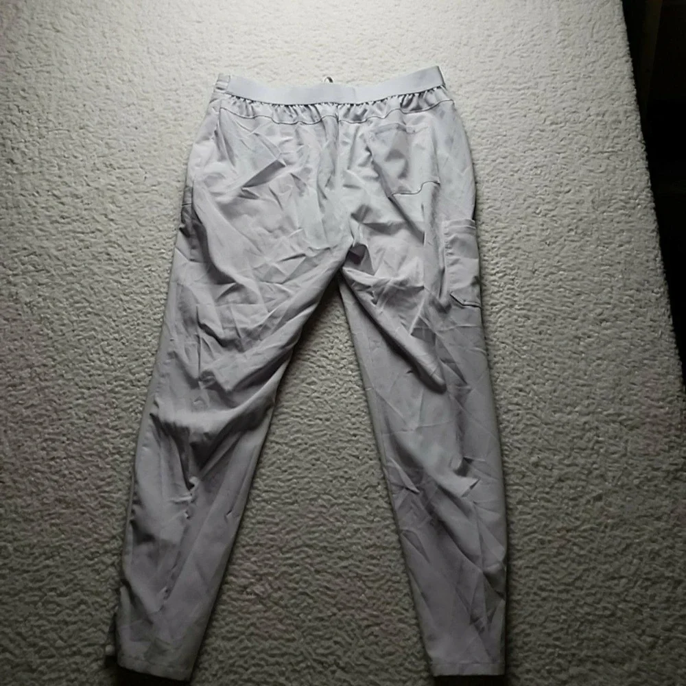 Barco Unify Cargo Pants Mens 33x26 White Stretch Scrub Elastic Waist Pockets